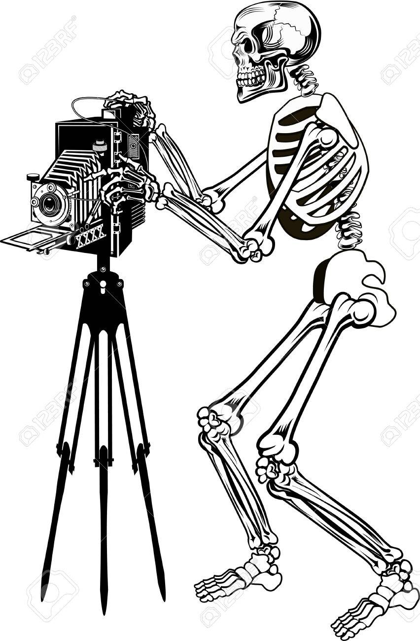 Resultado de imagen de esqueleto fotografiando